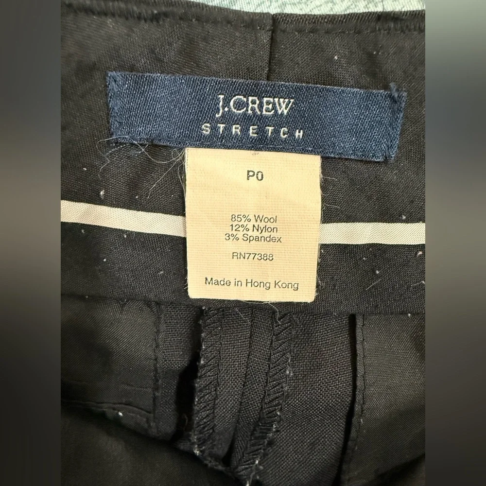 J.Crew black thin wool blend trousers (fair condition)